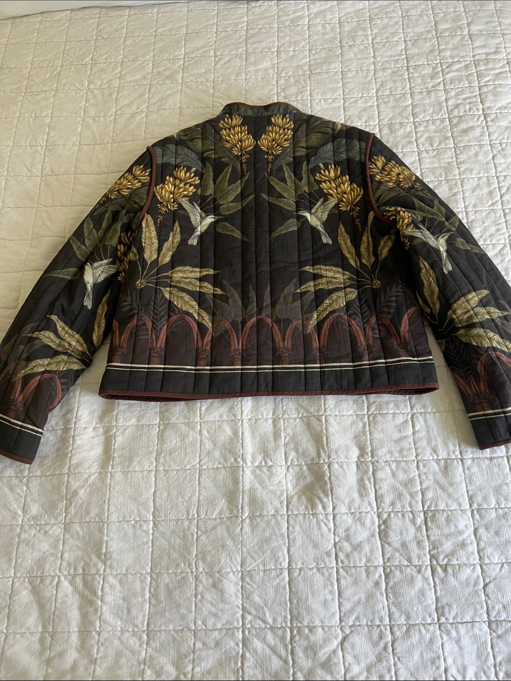 H&M Floral Hummingbird Quilted Jacket - Picture 8 of 10